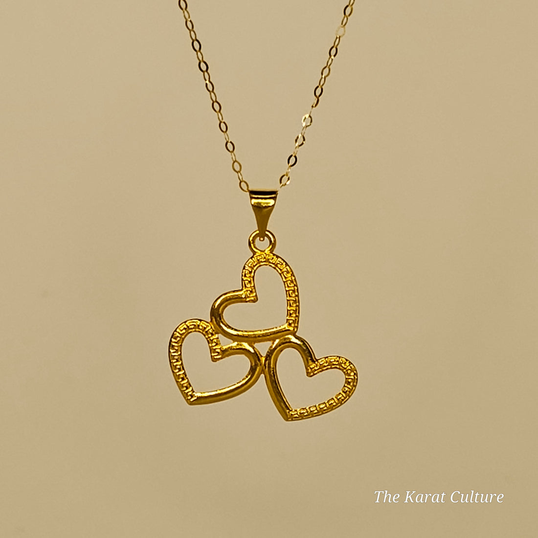 18K Solid Gold Dainty Love Heart Necklace