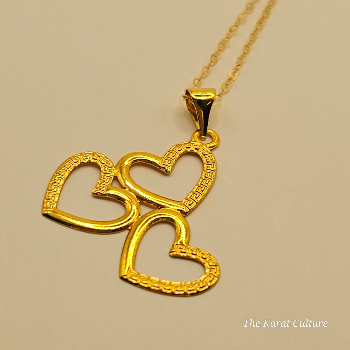 18K Solid Gold Dainty Love Heart Necklace