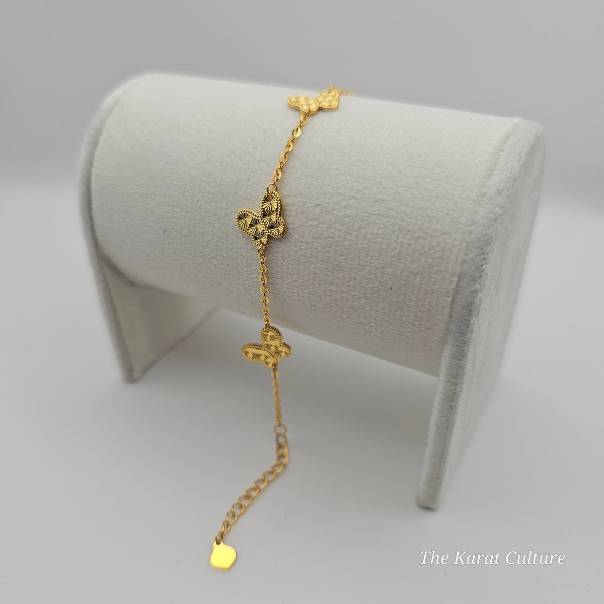 24K Solid Gold Butterfly Bracelet