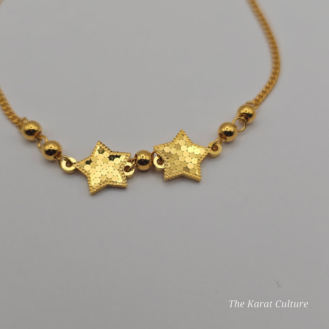 24K Solid Gold Star Bracelet