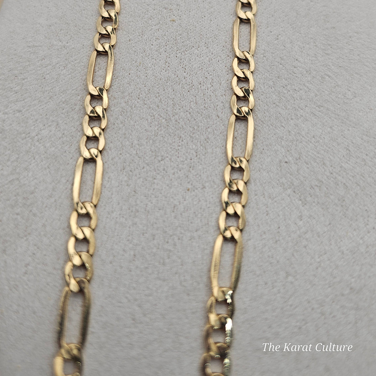9K Solid Gold Figaro Chain