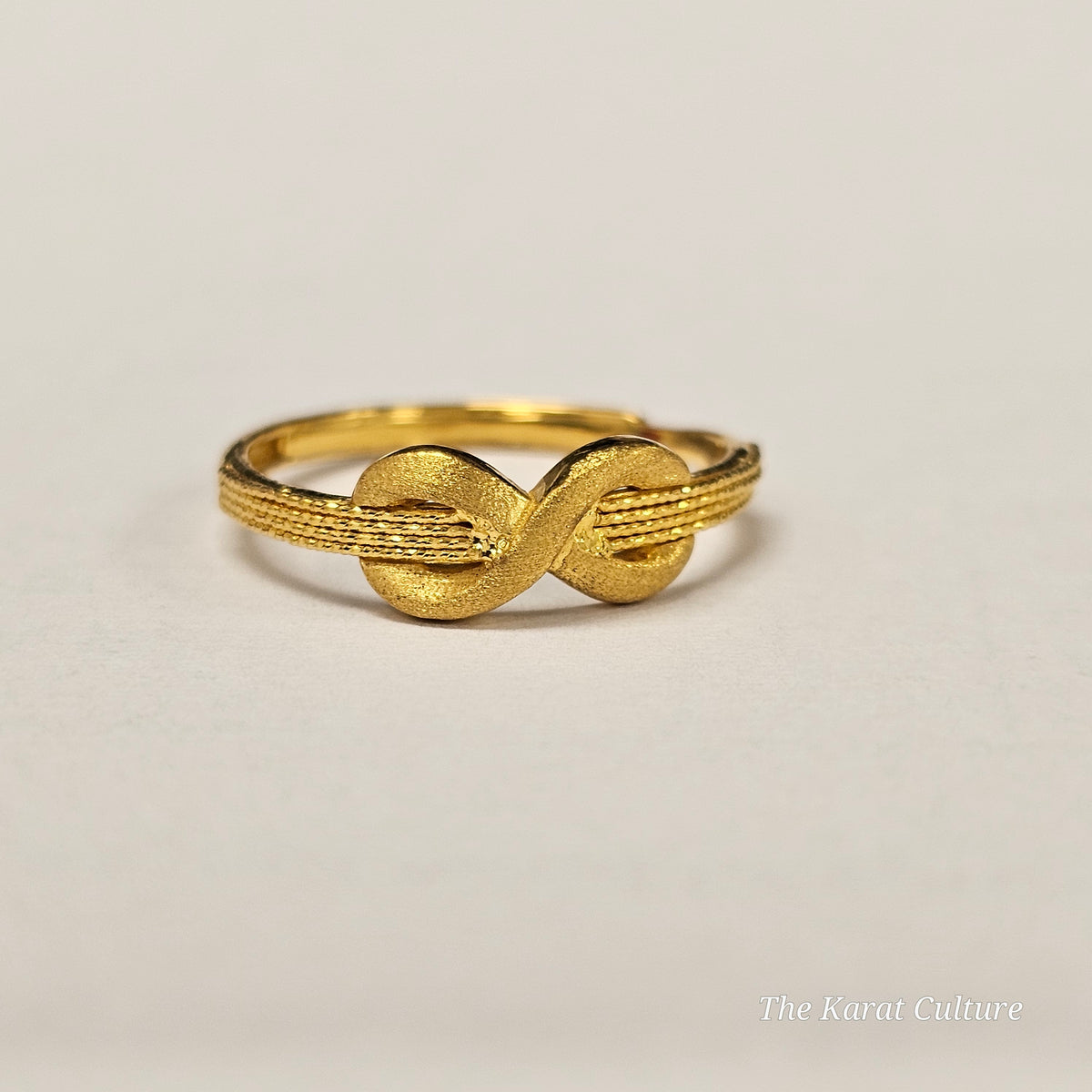 24K Solid Gold Infinity Ring