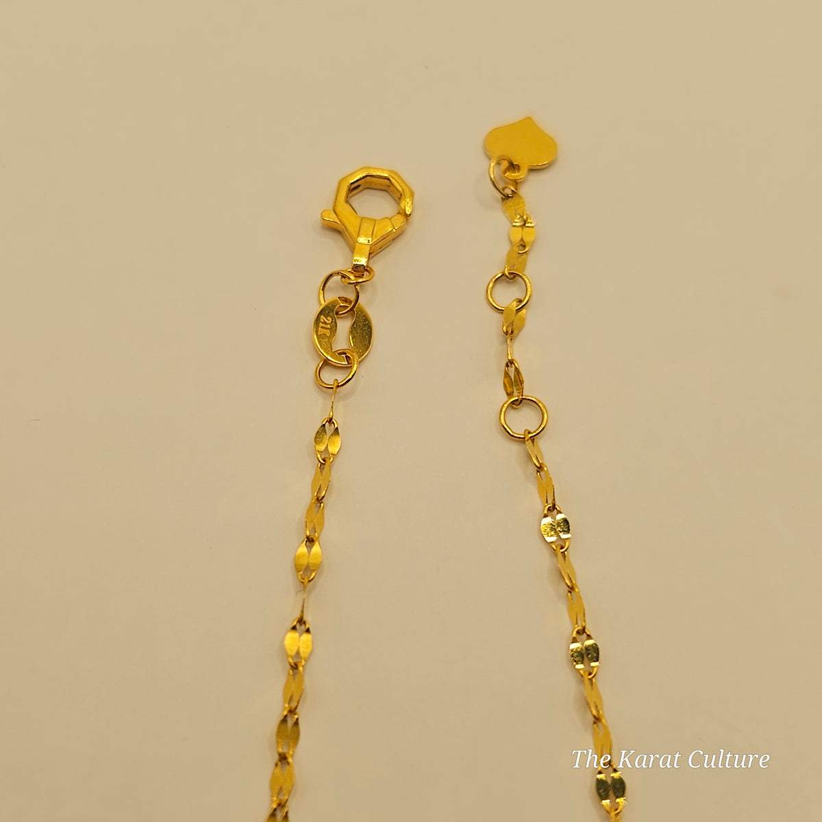 21K Solid Gold Butterfly Necklace