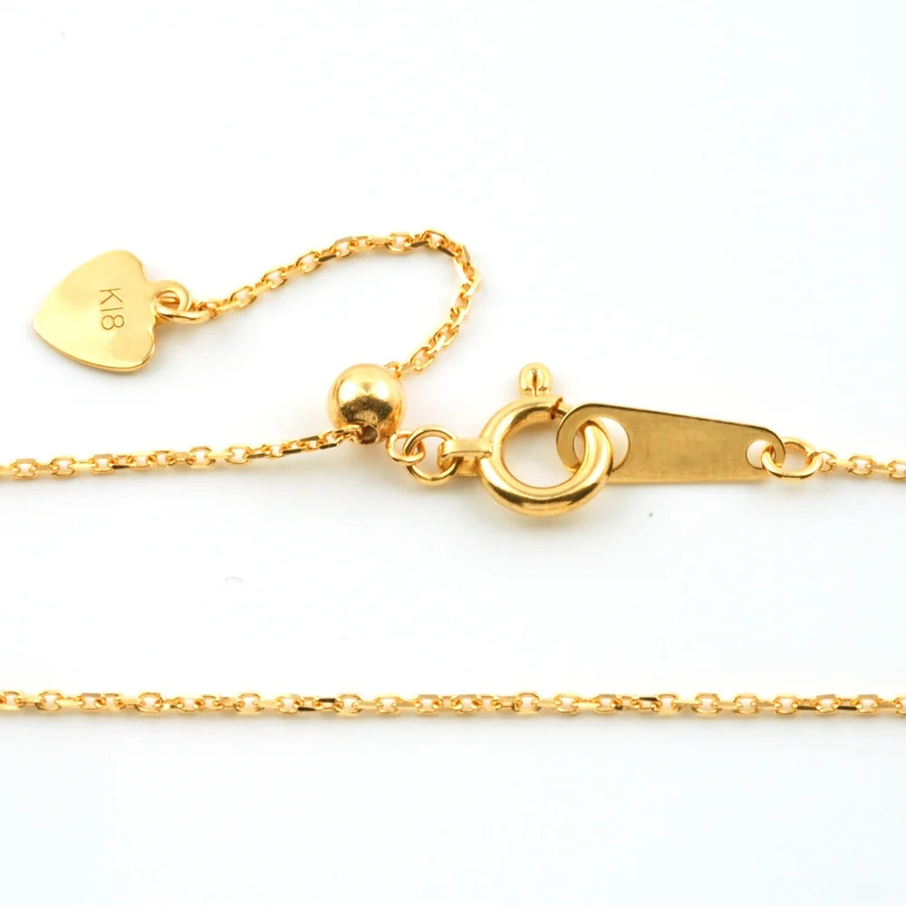 18K Anchor Azuki Adjustable Necklace
