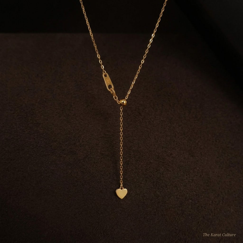 18K Anchor Azuki Adjustable Necklace