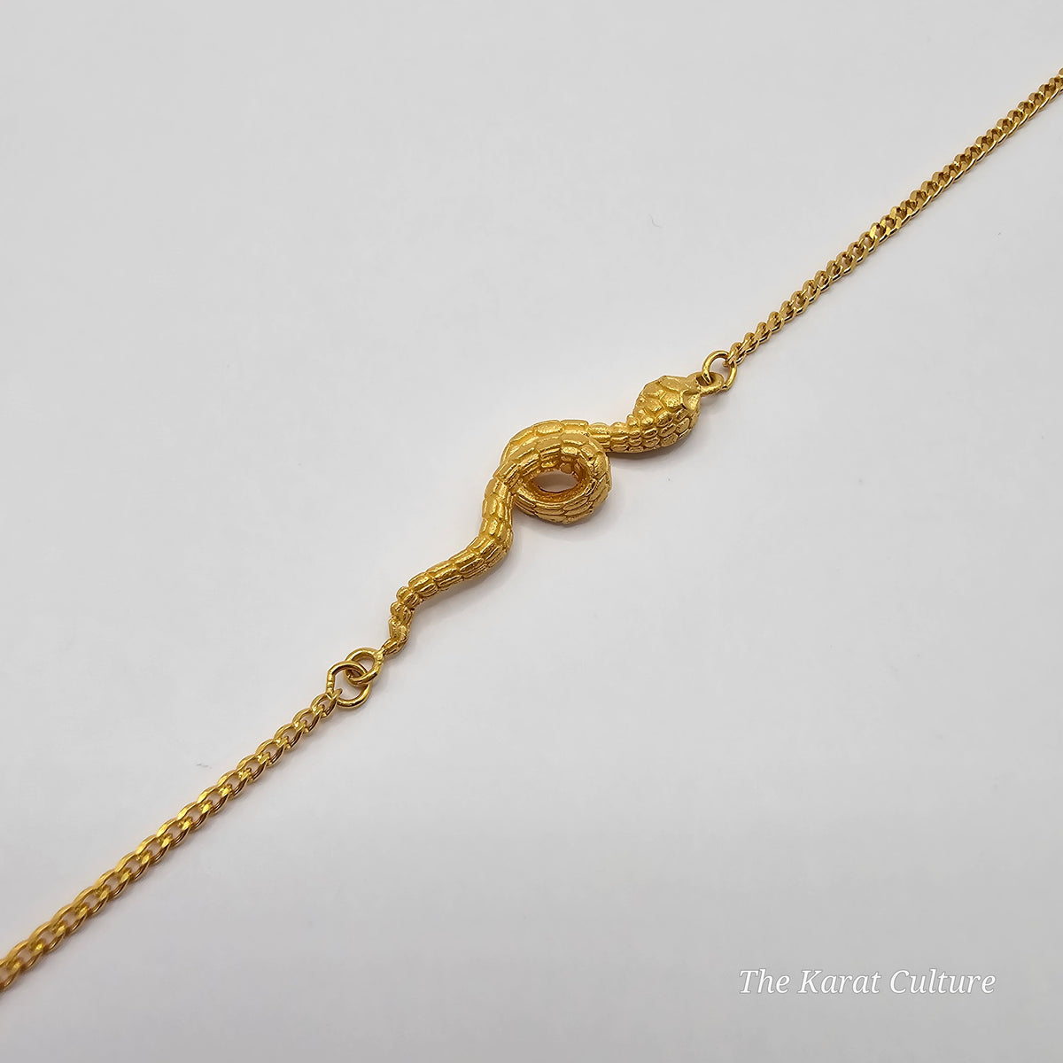 24K Solid Gold Snake Bracelet