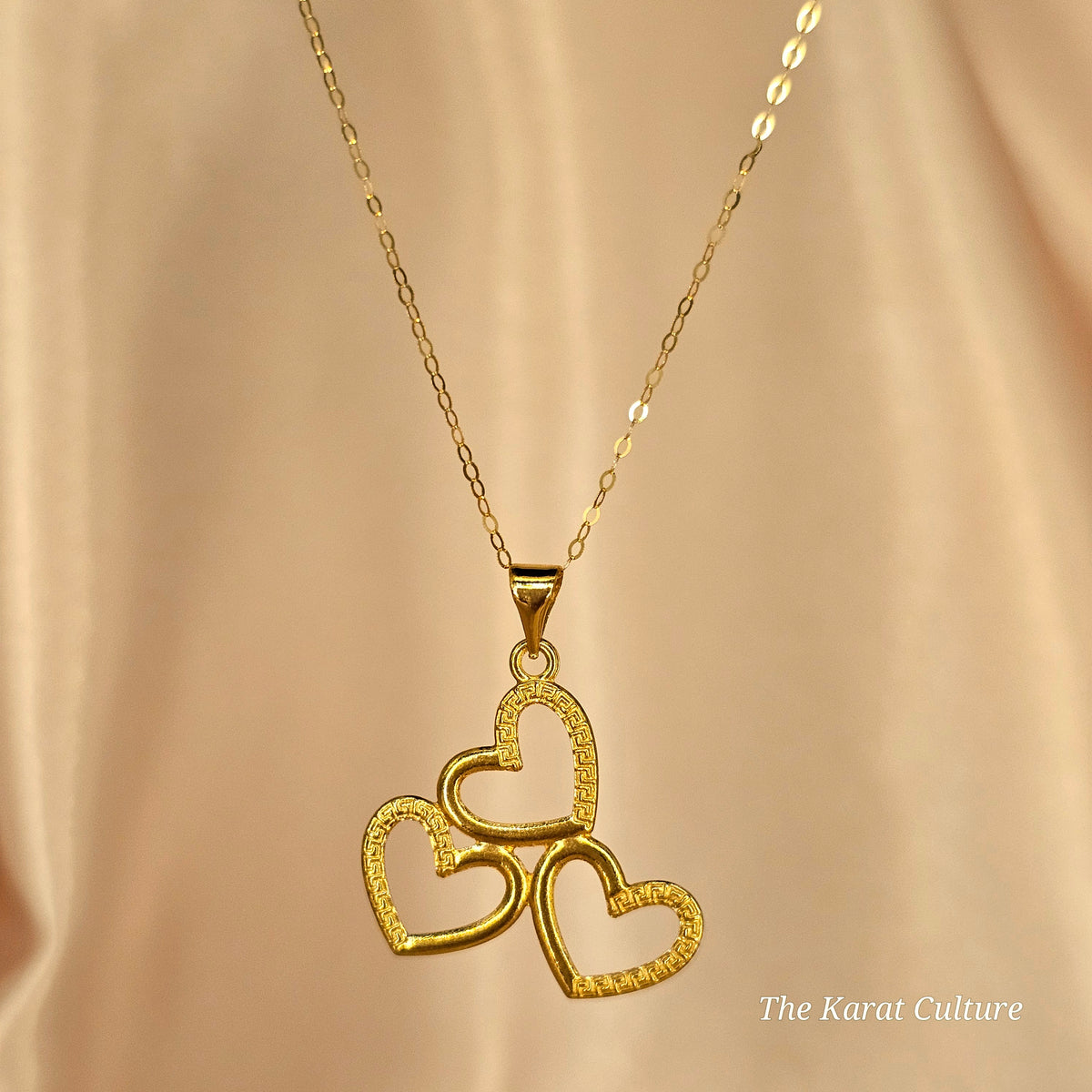 18K Solid Gold Dainty Love Heart Necklace