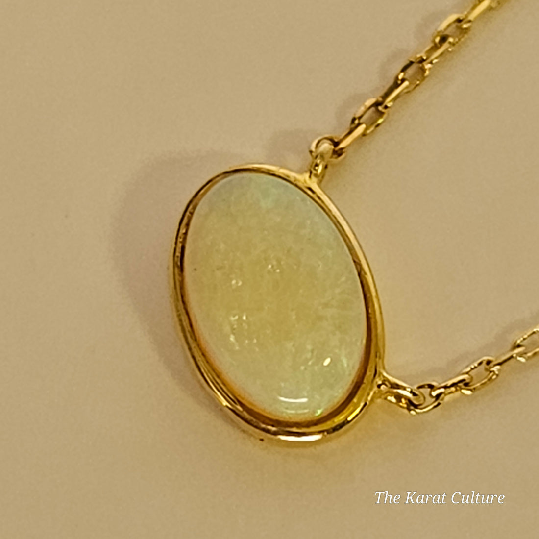 14K Solid Gold Opal Allure Pendant Necklace