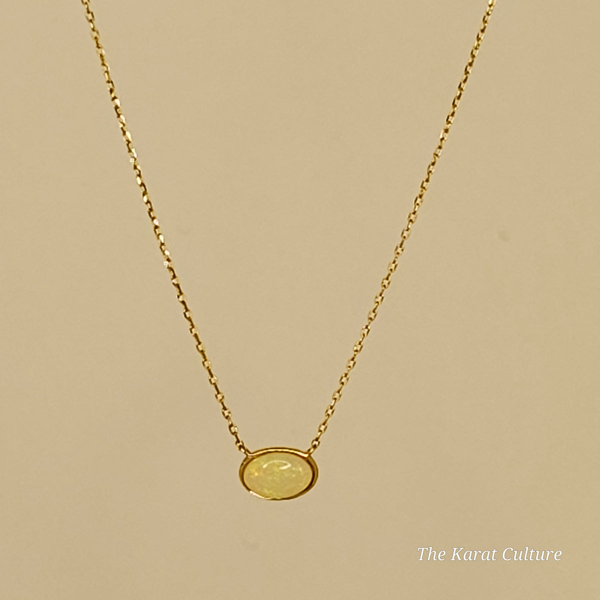 14K Solid Gold Opal Allure Pendant Necklace