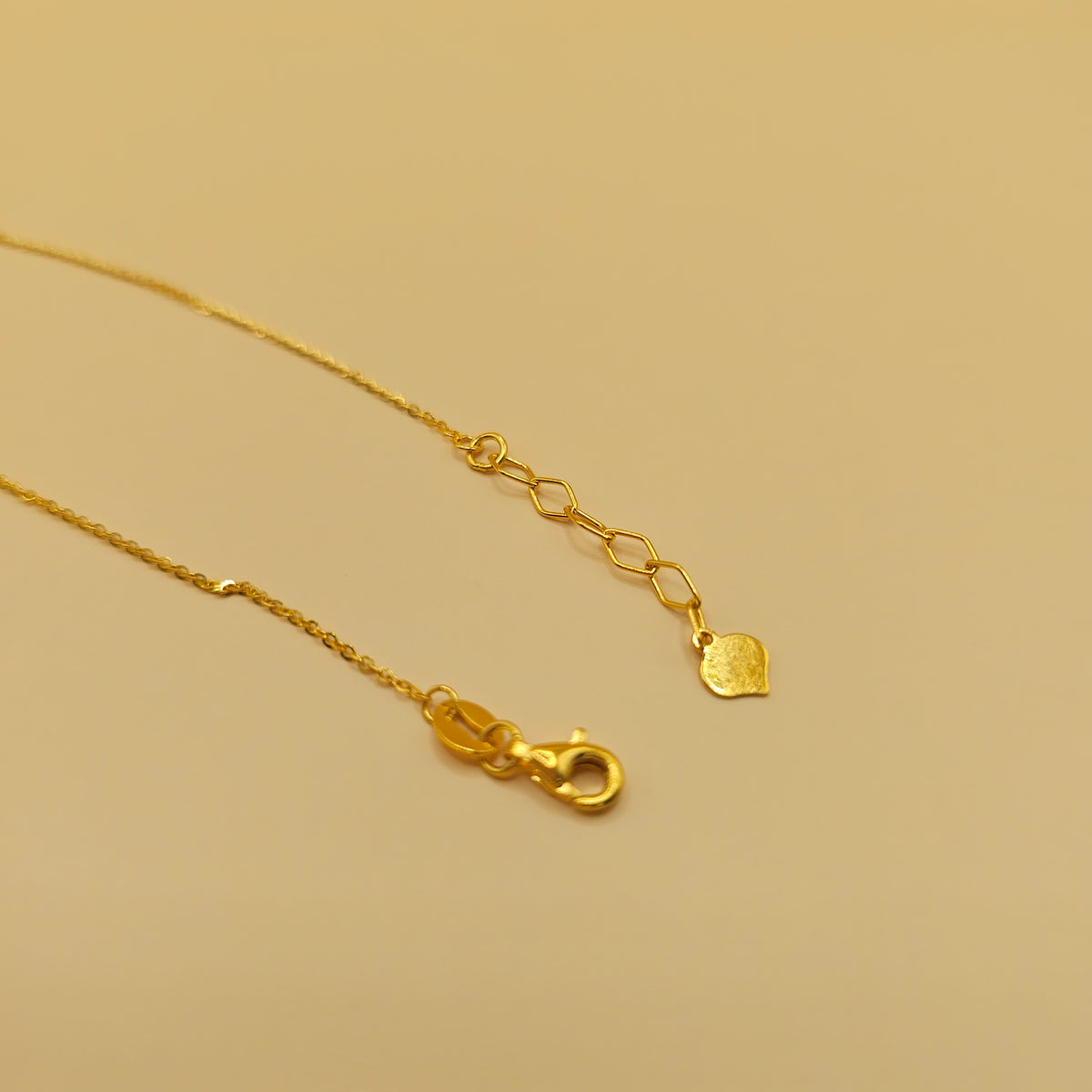 24K Solid Gold Love Circle Necklace