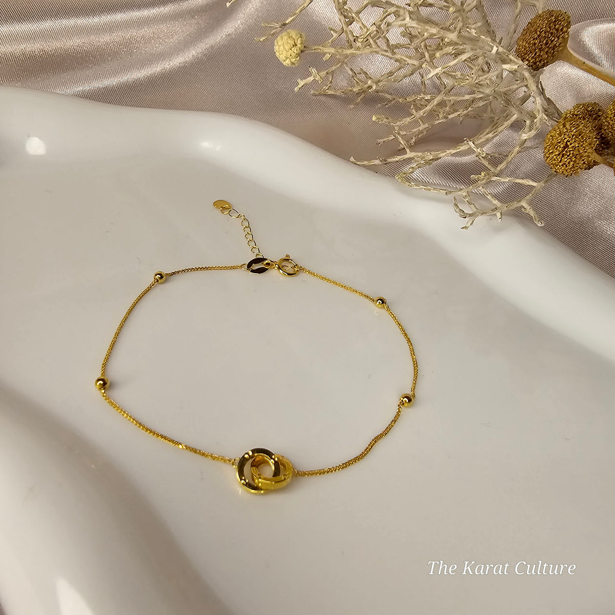 18K Solid Gold Link Bracelet