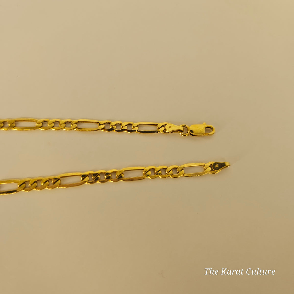 9K Solid Gold Figaro Chain