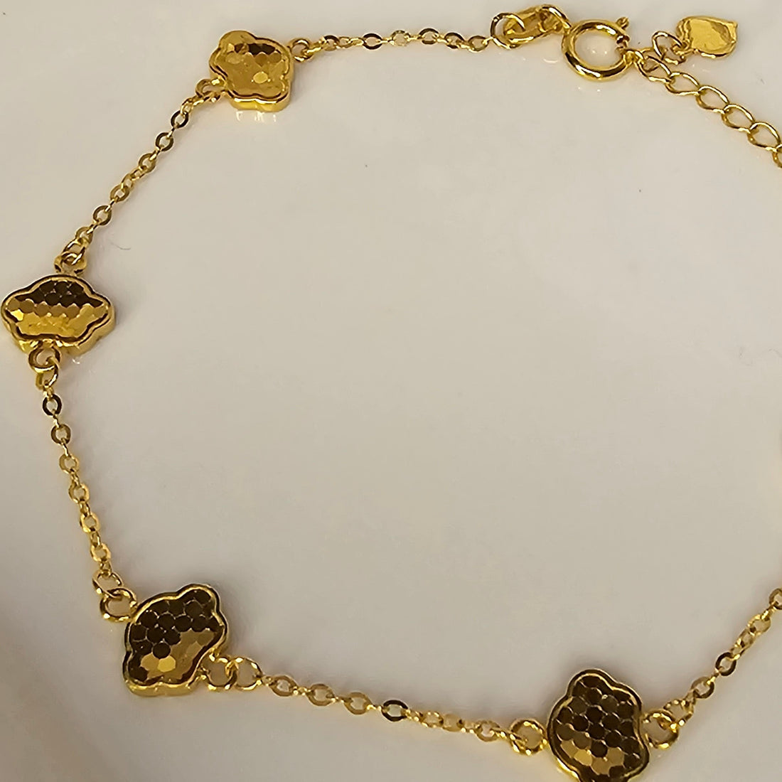 18K Solid Gold Cloud Bracelet