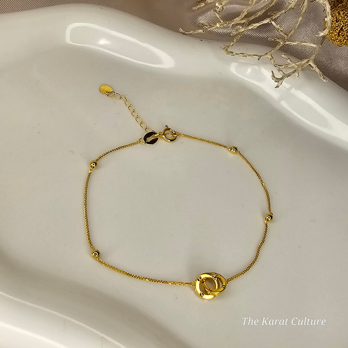 18K Solid Gold Link Bracelet