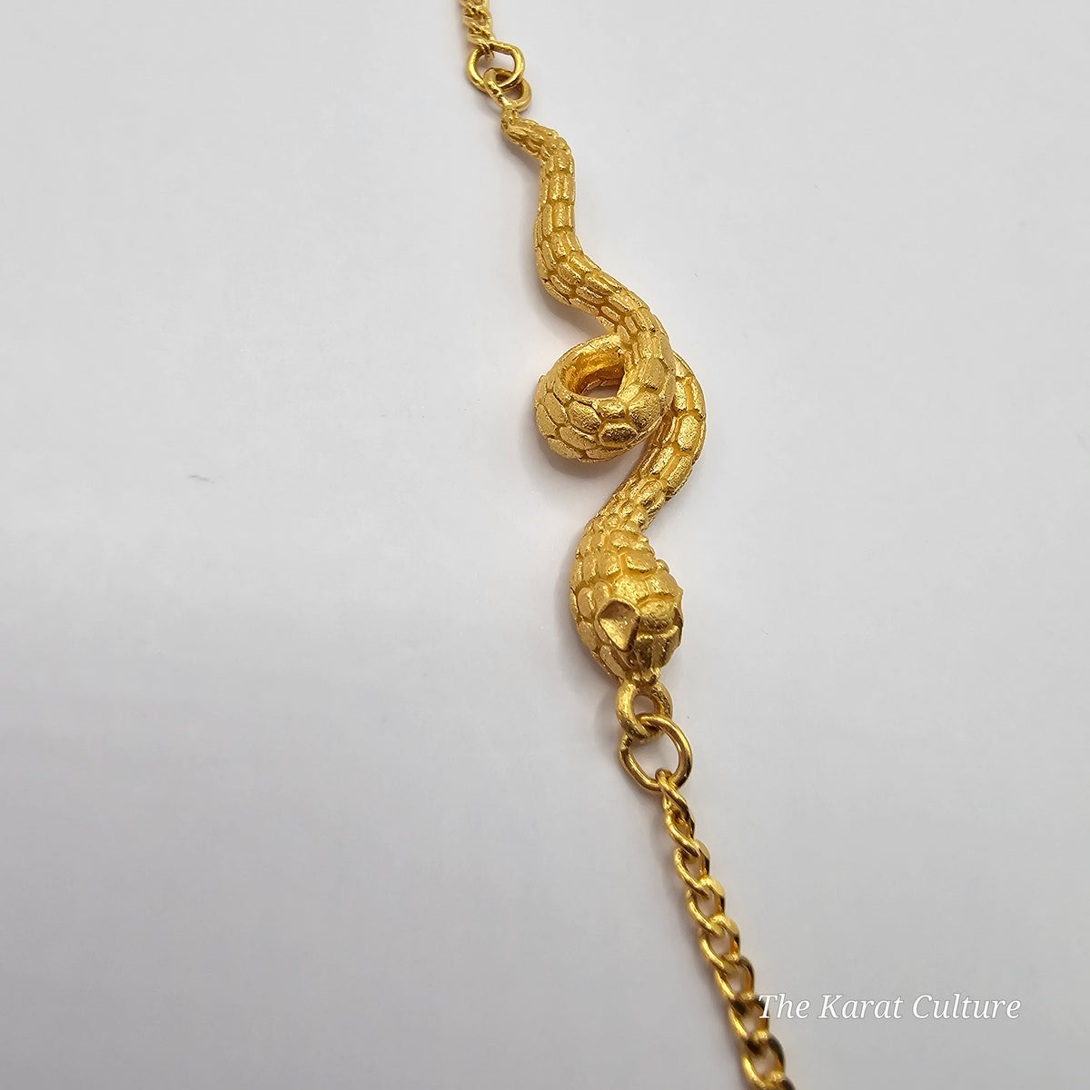 24K Solid Gold Snake Bracelet