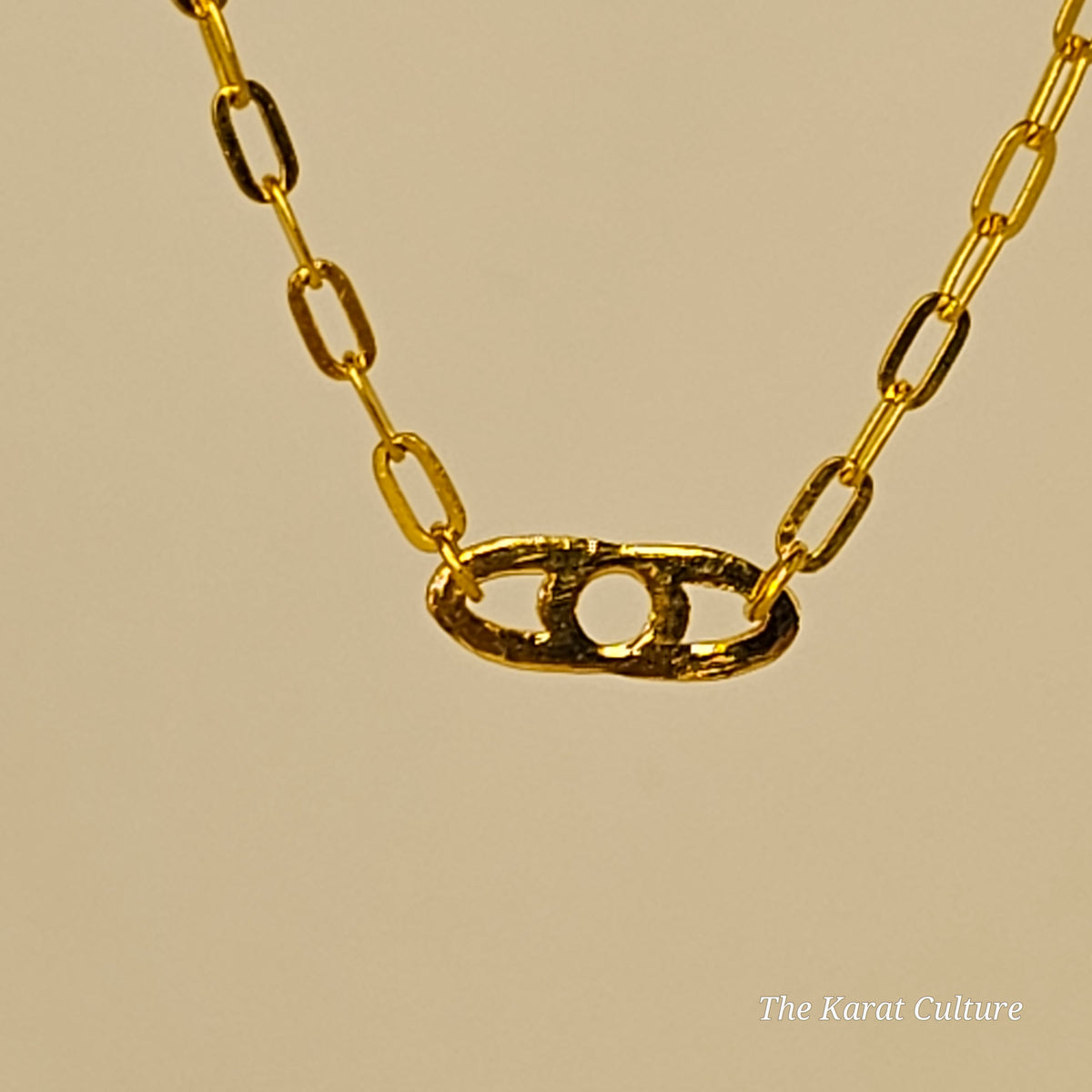 24K Solid Gold Evil Eye Necklace