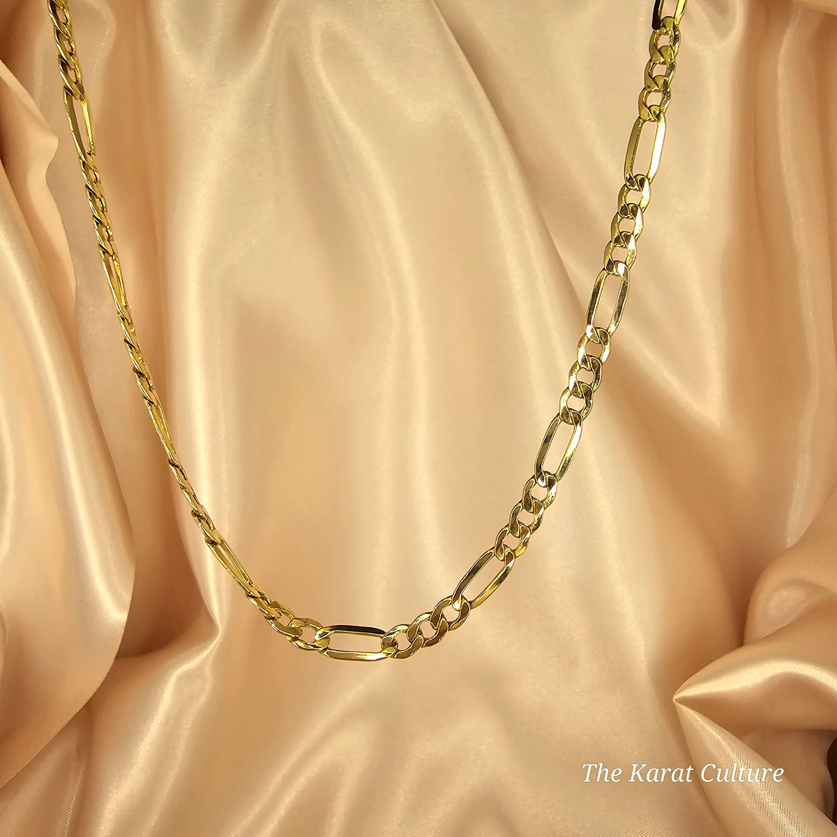 9K Solid Gold Figaro Chain