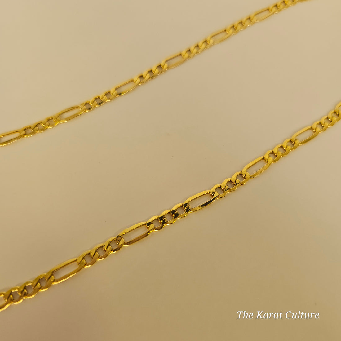 9K Solid Gold Figaro Chain