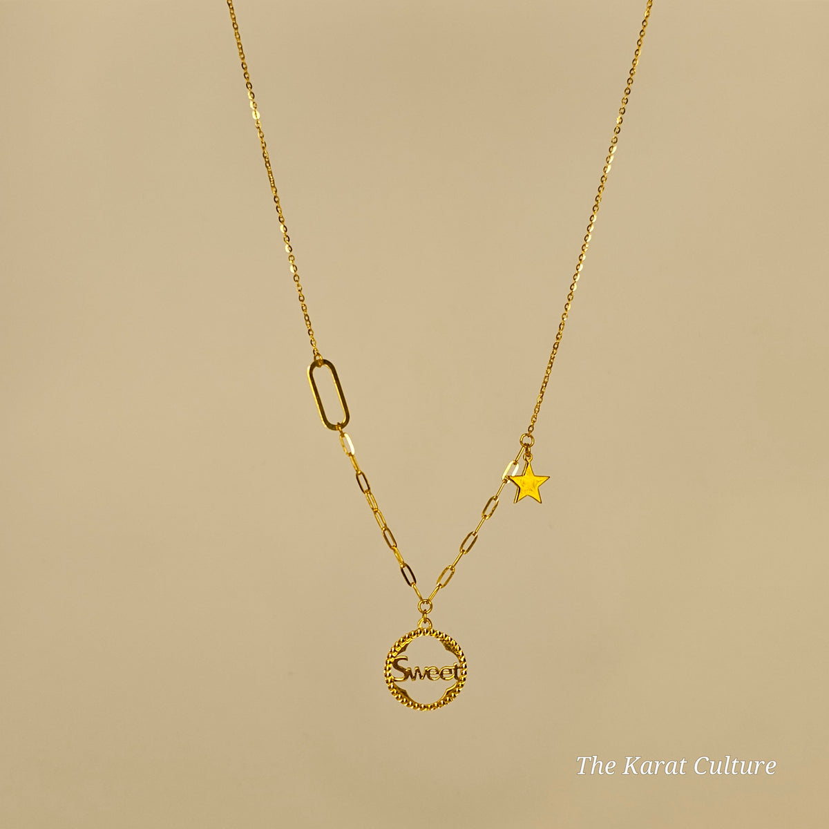 24K Solid Gold Sweet Necklace